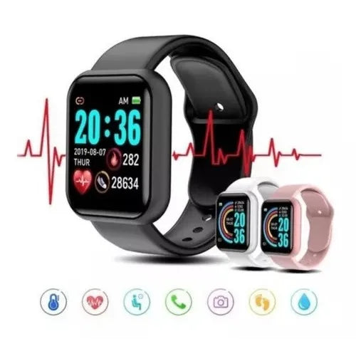 Smartwatch D20 (Y68) – Relógio Inteligente Esportivo Bluetooth com Foto na Tela