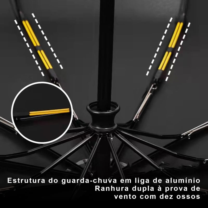 Guarda-Chuva Automático Dobrável com LED