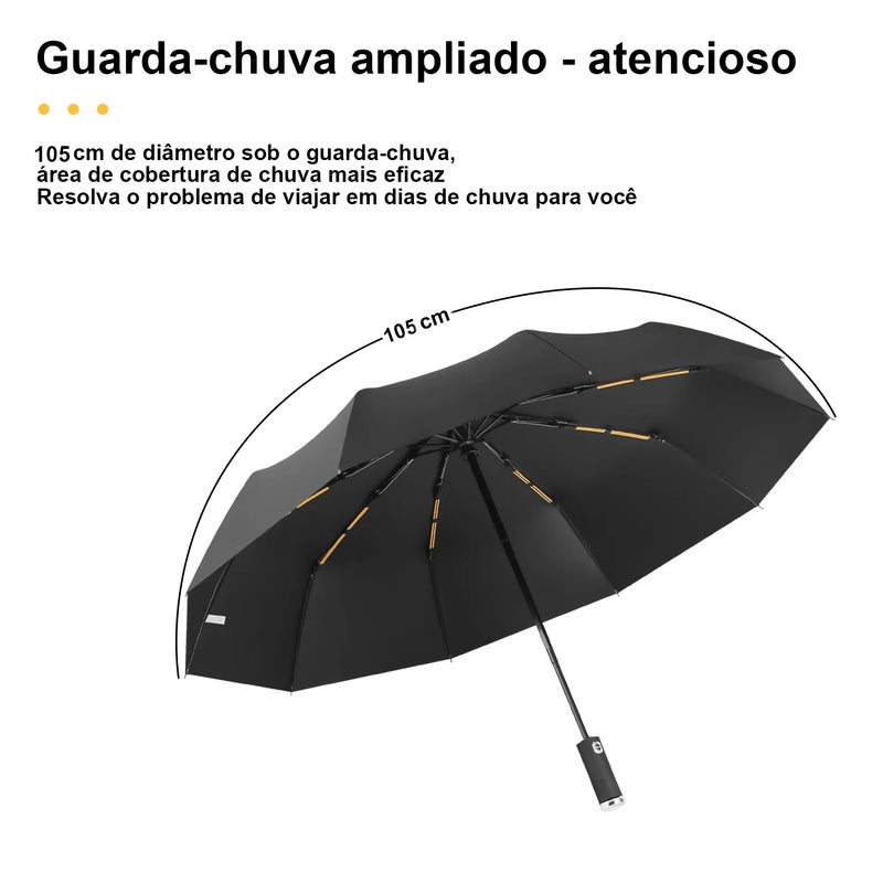 Guarda-Chuva Automático Dobrável com LED