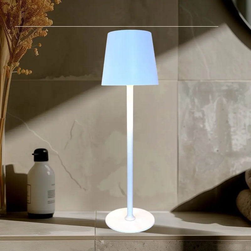 Luminária Abajur de Mesa LED Touch – Dimerizável, Sem Fio e Recarregável
