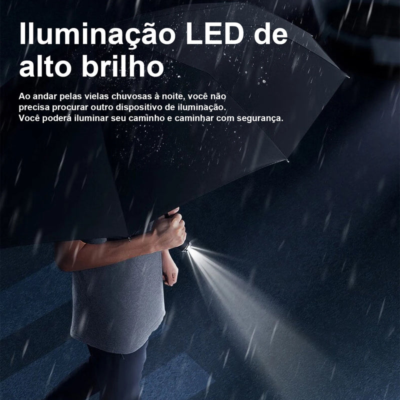 Guarda-Chuva Automático Dobrável com LED